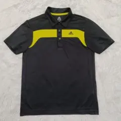 adidas アディダス ポロシャツ 半袖 黒色 ゴルフ メンズ M