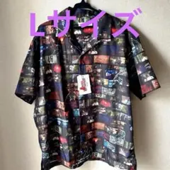 美品グラニフgraniphグレムリンGREMLINS総柄オープンカラーシャツL