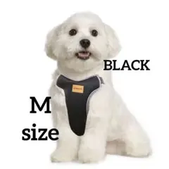 ホルターハーネス 反射メッシュ素材 ステップインタイプ M 同範囲48-70 黒