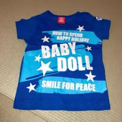 BABY DOLL ベビードール　Tシャツ　半袖　90㎝　星柄　青　王冠