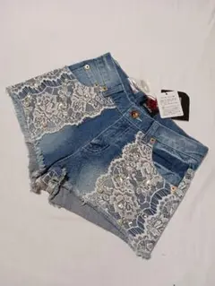 お値下♡DaTuRa レースビジューデニムショートパンツ