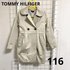 110 トミーヒルフィガー トレンチコート ベージュ 丸襟 アウター スプリング