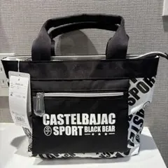 カステルバジャック ミニ トートバッグ ゴルフ BEAR総柄 ホワイト