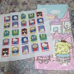 サンリオキャラクター　福袋バスタオル 　3COINSハンカチ