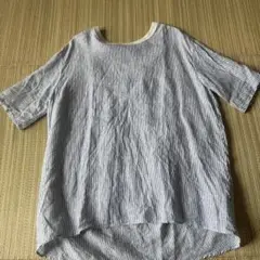 maillotリネンストライプ 半袖シャツ サイズ1