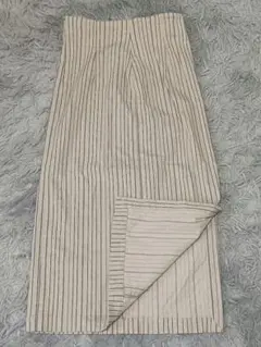 GALERIE VIE ロングタイトスカート　36 ベージュ地　ストライプ