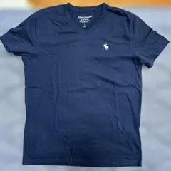 Abercrombie & Fitch ネイビー Vネック Tシャツ S