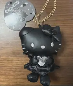 ハローキティ 合皮マスコットチャーム ブラック