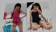 直筆サイン　安藤穂乃果さん　生写真　2枚セット　即購入OK　送料無料