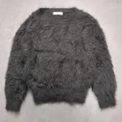 フェルゥ シャギーニット セーター モテニット ふわもこ グレー 秋冬【F】zzのサムネイル