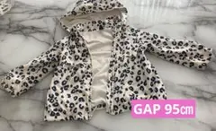 GAP ヒョウ柄フード付き　95㎝パーカーのサムネイル