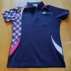 YONEX ゲームシャツ M ネイビー/ピンク ヨネックス