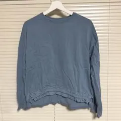【ZARA】ブルー クルーネック トレーナーのサムネイル