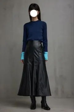 AZUL by moussy フェイクレザー マーメイドスカート