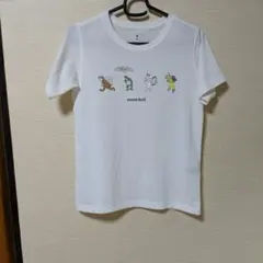 mont-bell ホワイト Tシャツ XS 動物イラストお値下げ