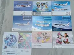 JAL　ディズニー　ポストカード　ダッフィー　アナ雪　ファンタジースプリングス