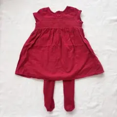 next クリスマス 赤ワンピース 赤タイツ 2点セット