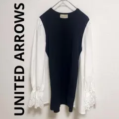 ユナイテッドアローズ UNITED ARROWS ネイビー スカラップチュニック