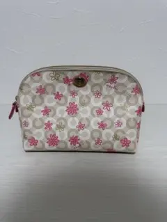 コーチポーチ 花柄