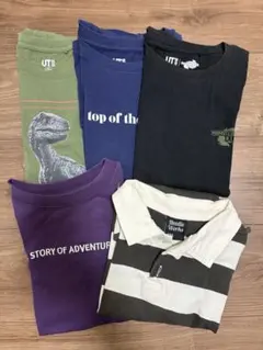 ユニクロ　GU　ワークス　半袖Tシャツ　130 5枚セット