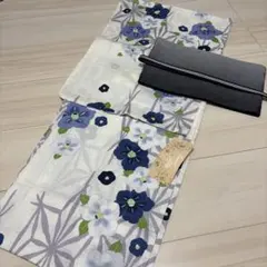 アイイロ♪百花繚乱 百合に涼風☆上質変わり織り大人 浴衣☆高級 浴衣
