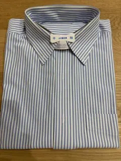 ユニクロ　UNIQLO 半袖ストライプワイシャツ カッターシャツ