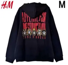 新品 H&M × guns n roses ガンズ コラボ ジップパーカー M