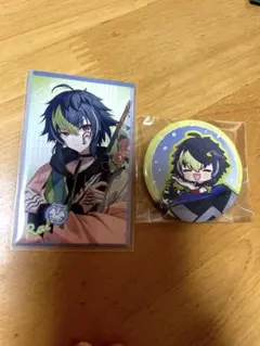 にじさんじ　伊波ライ　チェキ風カード・スイパラコラボ缶バッジ