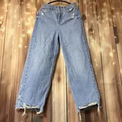 ZARA ザラ ライトブルーダメージデニムパンツ
