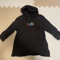 x-girl 黒 フード付き長袖ワンピース