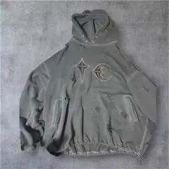 thug Club 24FW グレーダメージパーカー 確実正規品・ 상태좋음