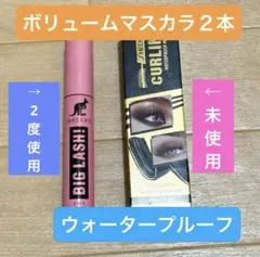 マスカラ２本セット SHEDOES ボリュームマスカラ ウォータープルーフ