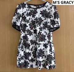 M'S GRACY エムズグレイシー ギンガムチェック チュニックブラウス40