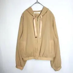 Rewde パーカー ブルゾン ベージュ M フード ジップ ショート丈のサムネイル