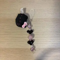ハローキティ　ぬいぐるみチャーム　ビーズキーホルダー