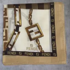 FENDI 大判ハンカチ ズッカ柄 チェーンデザイン - メルカリ