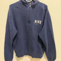90s NIKE AIR ハーフジップ スウェット 墨黒 短丈 鬼フェード - メルカリ