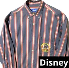ディズニー Disney 長袖シャツ ビンテージ ストライプ グーフィー