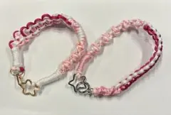 【ハンドメイド】パラコード キーホルダー 2個セット スマホハンドストラップ