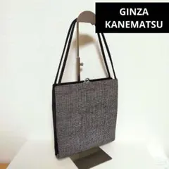銀座かねまつ ハンドバック 肩掛け ブラックレトロ超美品 黒