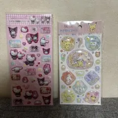 サンリオラメ入り樹脂もりシール平成コギャル、ポケモンカプセルシール　（正規品）