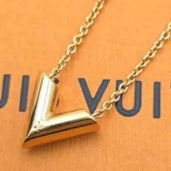 現行品 ルイヴィトン エセンシャルV ネックレス ゴールド プティ レディース