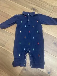 Ralph Lauren ネイビー ポロ刺繍ロンパース 6M