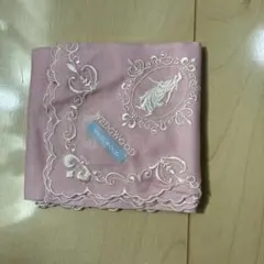 WEDGWOOD ハンカチ ピンク 刺繍 スカラップのサムネイル