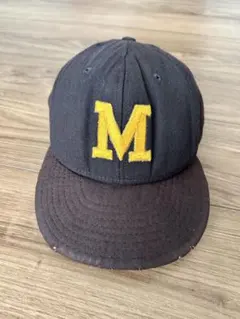 希少 60s’ ヴィンテージ ベースボールキャップ　USA製 ブラック 濃紺