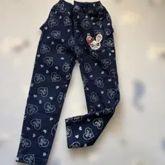 ハート柄ウサギ刺繍ロングパンツ　120センチ