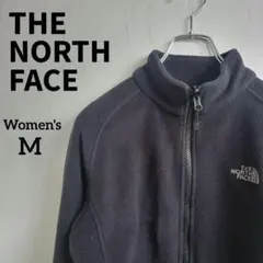 《希少》ザノースフェイス☆レディース　フリースジャケット M ブラック　刺繍ロゴ
