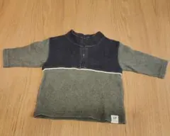 GAP ジップアップ トレーナー ネイビー/グレー