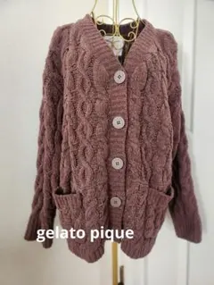 。。ジェラートピケ。。カーディガンFサイズ　ブラウン