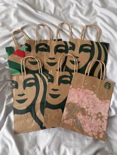 スターバックス紙袋7枚 桜柄あり